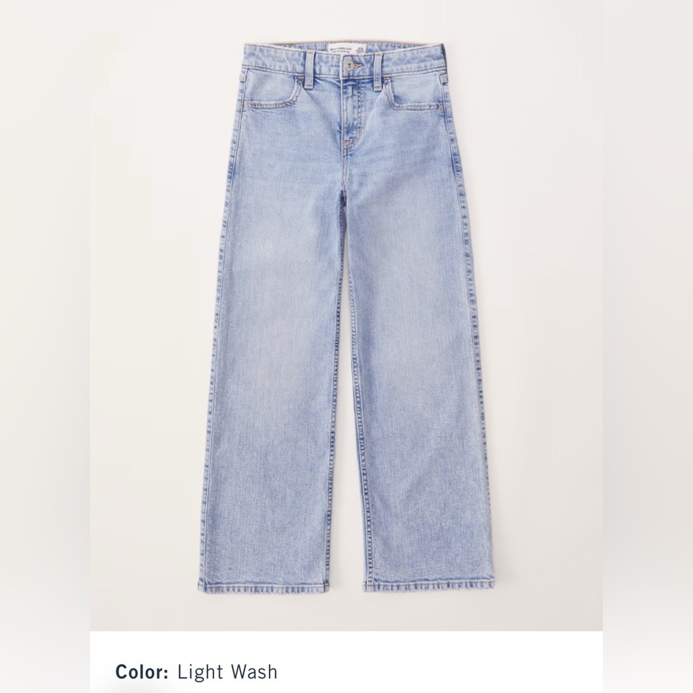 Abercrombie kids high rise wide leg jeans